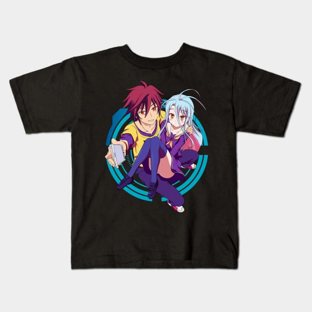 No Game No Life - Sora and Shiro Kids T-Shirt by Hala Art